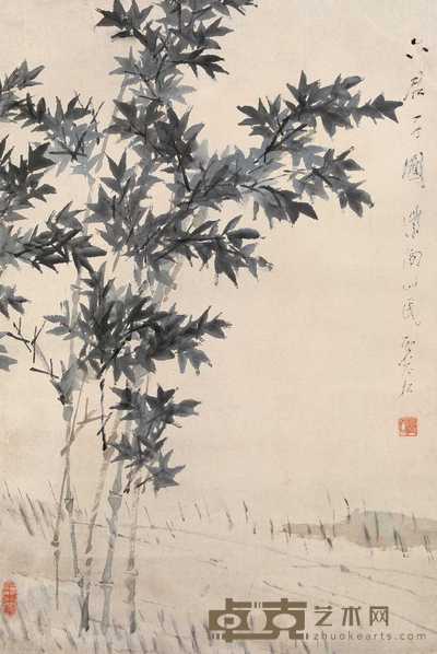 虚谷 六君子图 立轴 58×39cm